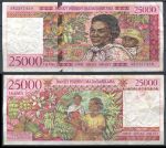 Мадагаскар 1998 г. • P# 82 • 25000 франков(5000 ариари) • женщина с ребёнком • регулярный выпуск • F-VF*