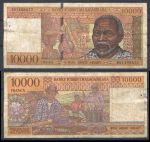 Мадагаскар 1995 г. • P# 79b • 10000 франков(2000 ариари) • старик • F*