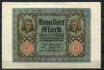 Германия 1920 г. • P# 69b N • 100 марок • номер - 8 цифр • регулярный выпуск • UNC- ( кат. - $ 20 )