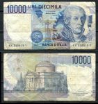 Италия 1984 г. • P# 112d • 10000 лир • Алессандро Вольта • регулярный выпуск • F-VF
