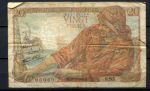 Франция 1943 г. (K 15-4) • P# 100a • 20 франков • рыбак • регулярный выпуск • F-*