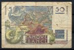 Франция 1950 г. (D 24-8) • P# 127c • 50 франков • Леверье, Нептун • регулярный выпуск • F*