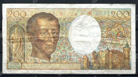 Франция 1986 г. • P# 155a • 200 франков • Шарль Монтескьё • регулярный выпуск • VF*