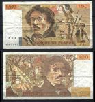 Франция 1980 г. • P# 154b • 100 франков • Эжен Делакруа • регулярный выпуск • VF-