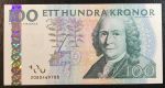 Швеция 2002 г. • P# 65a • 100 крон • Карл Линней • регулярный выпуск • UNC пресс