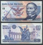 Мексика 1994 г. • P# 106a • 20 песо • Бенито Хуарес • регулярный выпуск • XF*