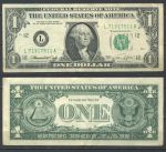 США 1974 г. L Сан-Франциско • P# 455 • 1 доллар • Джордж Вашингтон • регулярный выпуск • XF+