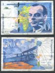 Франция 1997 г. • P# 157Ad • 50 франков • Антуан де Сент-Экзюпери • регулярный выпуск • F-VF