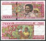 Мадагаскар 1998 г. • P# 82 • 25000 франков(5000 ариари) • женщина с ребёнком • регулярный выпуск • XF-