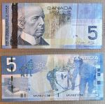 Канада 2008 г. • P# 101Ac • 5 долларов • Сэр Уилфрид Лорье • хоккей • Jenkins-Carney • регулярный выпуск • VF