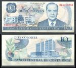 Коста Рика 1987 г. (18-02) • P# 237b • 10 колонов • президент Родриго Фасио • регулярный выпуск • UNC пресс ( кат. - $7 )