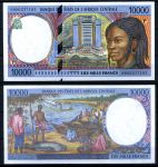 Центральная Африка • Чад 2000 г. • P# 605Pf • 10000 франков • жизнь страны • регулярный выпуск • UNC пресс