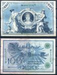 Германия 1908 г. • P# 34 • 100 марок • зелёный номер • регулярный выпуск • XF ( кат. - $ 15 )