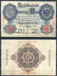 Германия 1908 г. • P# 31 • 20 марок • красный номер • регулярный выпуск • F-VF