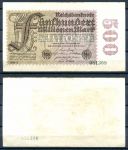 ГЕРМАНИЯ 1923г. P#110d / 500 млн. МАРОК AUNC