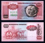 Ангола 1991 г. • P# 123 • 500 новых кванза • надпечатка на 500000 кванза • регулярный выпуск • UNC пресс