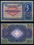 ШВЕЙЦАРИЯ 1937г. P# 39 / 20 ФРАНКОВ UNC ПРЕСС