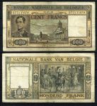 Бельгия 1948 г.(28.07) • P# 126 • 100 франков • Леопольд I • регулярный выпуск • F