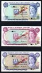 БЕРМУДЫ 1984г. P# 28-33 / 1-100 ДОЛЛАРОВ UNC ПРЕСС SPECIMEN / ГЕРБЫ КОРАБЛИ ФАУНА