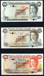 БЕРМУДЫ 1984г. P# 28-33 / 1-100 ДОЛЛАРОВ UNC ПРЕСС SPECIMEN / ГЕРБЫ КОРАБЛИ ФАУНА