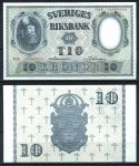 ШВЕЦИЯ 1950г. P# 40k / 10 КРОН UNC ПРЕСС