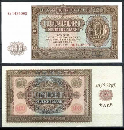 ГДР 1955г. P# 21 / 100 МАРОК UNC ПРЕСC YА-СЕРИЯ