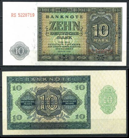 ГДР 1948г. P# 12b / 10 МАРОК UNC ПРЕСC