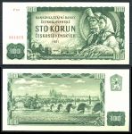 Чехословакия 1961 г. • P# 91b • 100 крон • Карлов мост(Прага) • регулярный выпуск • UNC пресс