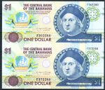 Багамы 1992 г. • P# 50 • 1 доллар • Христофор Колумб • памятный выпуск • лист 2 боны • UNC пресс