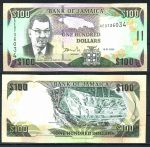 Ямайка 2006 г. P# 84d • 100 долларов • Водопады Даннс-Ривер • регулярный выпуск • UNC пресс ( кат. - $6 )
