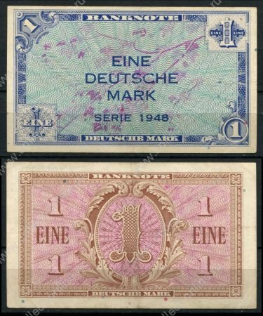 Германия • ФРГ 1948 г. • P# 2a • 1 марка • регулярный выпуск • XF