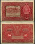 Польша 1919 г. • P# 26 • 20 марок • королева Ядвига • регулярный выпуск • UNC- пресс-*