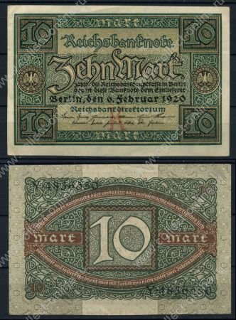 Германия 1920 г. • P# 67 K • 10 марок • регулярный выпуск • UNC пресс-