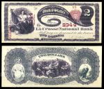 США штат Висконсин 1875г. • Ла-Кросс • Национальный Банк • 2 доллара • регулярный выпуск • копия • UNC пресс