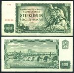 Чехословакия 1961 г. • P# 91c • 100 крон • Карлов мост(Прага) • регулярный выпуск(1990-1992 гг.) • XF+