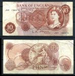 Великобритания 1966-1970 гг. • P# 373c • 10 шиллингов • Елизавета II • регулярный выпуск • S. J. Fforde • VF*