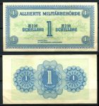 Австрия 1944 г. • P# 103b • 1 шиллинг • армейский чек • оккупационный выпуск • AU