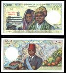 Коморские о-ва 1976 г. • P# 9a • 5000 франков • мужчина и женщина • регулярный выпуск • UNC пресс
