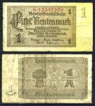 Германия • 3-й рейх 1937 г. • P# 173b • 1 рентенмарка • сноп пшеницы • регулярный выпуск • VG