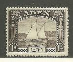 Аден 1937 г. • Gb# 3 • 1 a. • Старинное арабское парусное судно дау • MLH OG VF