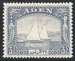 Аден 1937 г. • Gb# 7 • 3 ½ a. • Арабский парусник дау • MNH OG XF ( кат.- £7.50 )