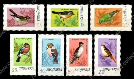 АЛБАНИЯ 1974г. SC# 1594-1600 / ПТИЦЫ / MNH OG VF / ФАУНА