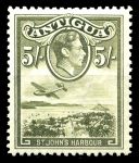 Антигуа 1938-51гг. GB# 107(SC# 93) / 5s. Самолет над бухтой / MH OG VF / Георг VI