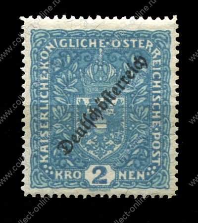 Австрия 1918-1920 гг. • Sc# 196 • 2 Kr. • надпечатка "Deutchosterreich" • стандарт • MNH OG VF