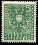 Австрия 1945 г. • SC# 434 • 5 g. • государственный герб • стандарт • MNH OG VF