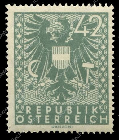 Австрия 1945 г. • SC# 447 • 42 g. • государственный герб • стандарт • MNH OG VF