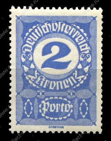 АВСТРИЯ 1920-1гг. SC# J86 / 2k. / СЛУЖЕБНЫЕ / MNH OG VF