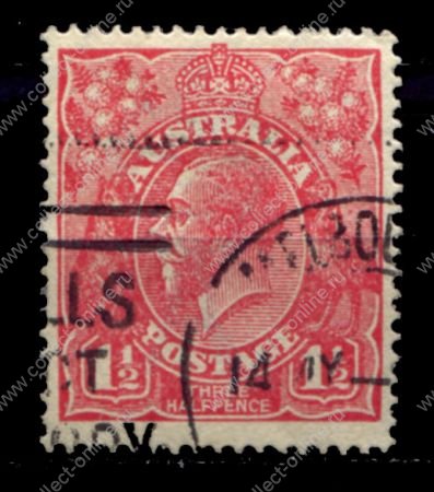 АВСТРАЛИЯ 1924г. GB# 77 / 1 1/2d. ГЕОРГ V / USED F-VF / ФАУНА