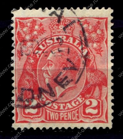 АВСТРАЛИЯ 1926г. GB# 99 / 2 d. ГЕОРГ V / USED F-VF / ФАУНА