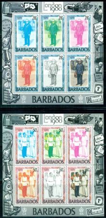 Барбадос 1980 г. • SC# 532-3a • Международная филателистическая выставка "Лондон-80" • блоки • MNH OG VF